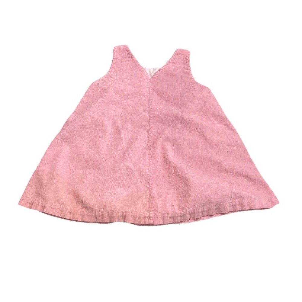 Vintage Handcrafted Button Hearts Corduroy Dress Girls One Size Nostalgic Retro - Picture 2 of 8